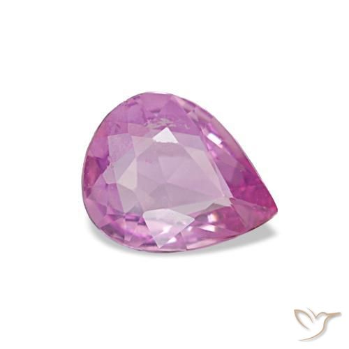 Saphir pourpre naturelle en forme de poire, 0,46 ct, VS