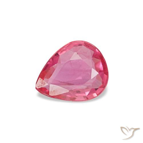Saphir rose naturelle en forme de poire, 0,28 ct, VS