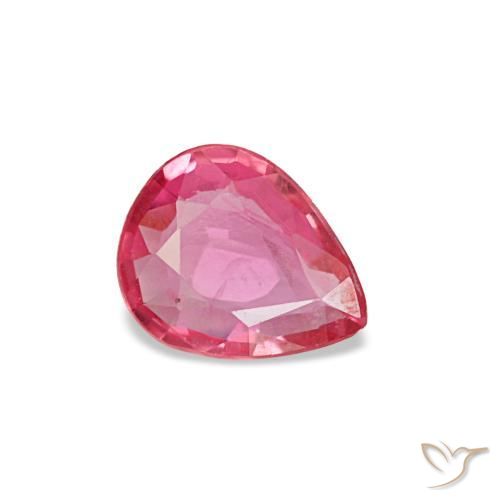 Saphir rose naturelle en forme de poire, 0,28 ct, VS