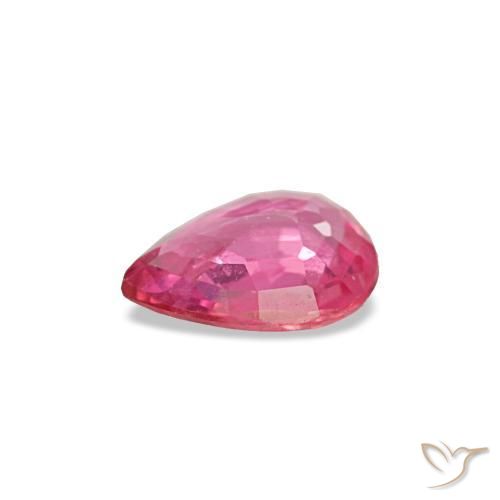 Saphir rose naturelle en forme de poire, 0,28 ct, VS