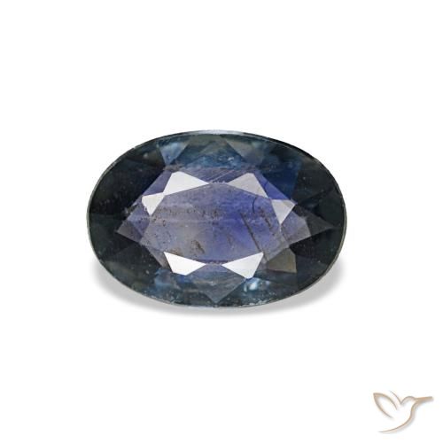 Saphir bleue naturelle coupe ovale, 0,49 ct, VS