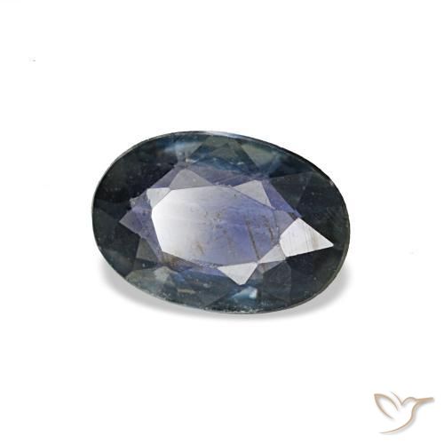 Saphir bleue naturelle coupe ovale, 0,49 ct, VS