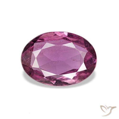 Saphir pourpre naturelle coupe ovale, 0,75 ct, VVS-VS