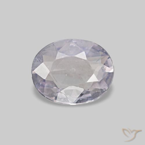 Saphir gris naturelle coupe ovale, 0,44 ct, VVS-VS