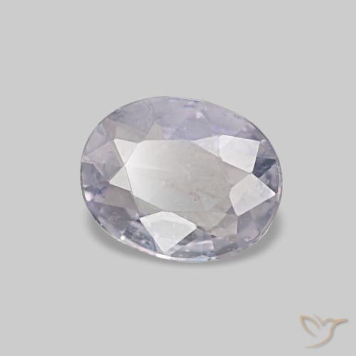 Saphir gris naturelle coupe ovale, 0,44 ct, VVS-VS