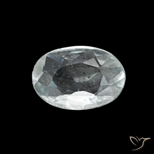 Saphir gris naturelle coupe ovale, 0,37 ct, VVS-VS