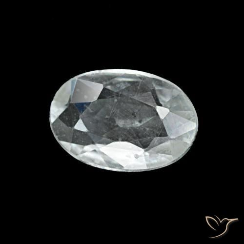 Saphir gris naturelle coupe ovale, 0,37 ct, VVS-VS
