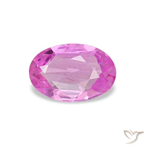Saphir pourpre de 0,42 ct, ovale, VVS-VS