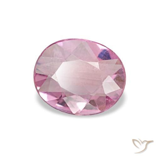 Saphir rose naturelle coupe ovale, 0,50 ct, VVS-VS