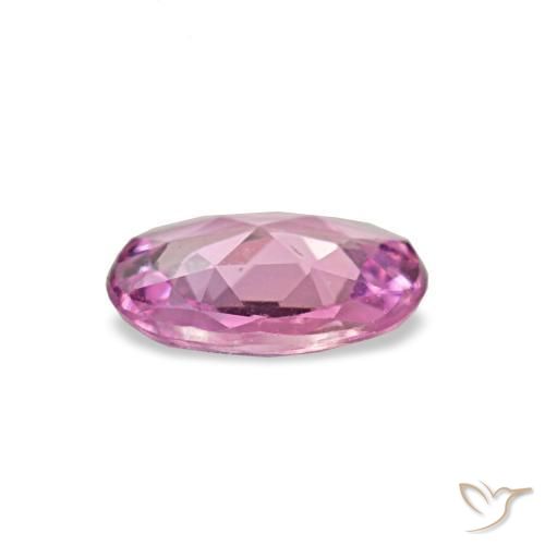 Saphir rose naturelle coupe ovale, 0,50 ct, VVS-VS