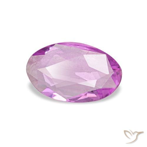 Saphir pourpre naturelle coupe ovale, 0,44 ct, VVS