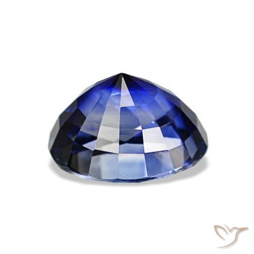 Saphir bleue naturelle coupe ovale, 1,34 ct, VVS