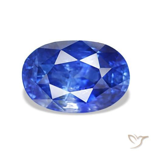 Saphir bleue naturelle coupe ovale, 1,41 ct, VS