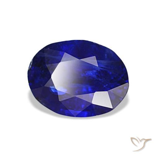 Saphir bleue naturelle coupe ovale, 1,43 ct, VS