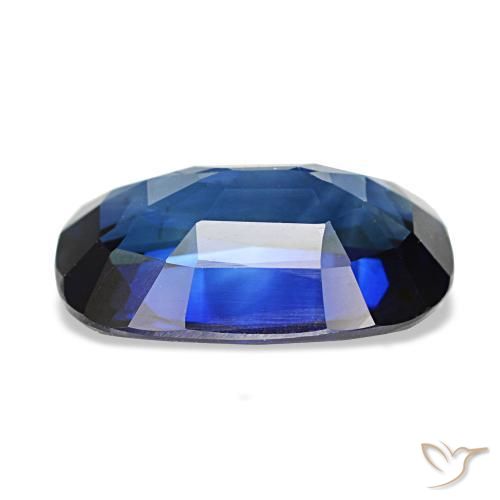 Saphir bleue naturelle coupe coussin, 3,01 ct, VVS