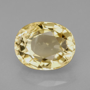 Scapolite jaune naturelle coupe ovale, 5,28 ct, VS