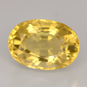 Scapolite jaune naturelle coupe ovale, 5,53 ct, VVS-VS