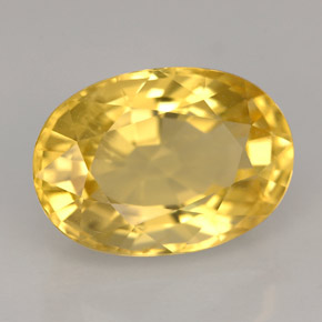 Scapolite jaune naturelle coupe ovale, 5,53 ct, VVS-VS
