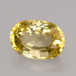 Scapolite jaune naturelle coupe ovale, 3,48 ct, VVS-VS