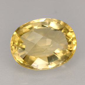 Scapolite jaune naturelle coupe ovale, 5,95 ct, VS
