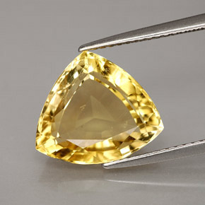 Scapolite jaune naturelle trillion, 4,85 ct, VVS-VS