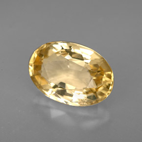 Scapolite jaune naturelle coupe ovale, 3,17 ct, VS