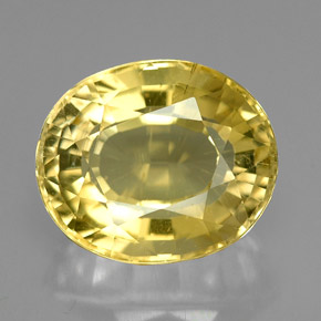 Scapolite jaune naturelle coupe ovale, 4,81 ct, VS