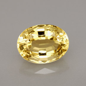 Scapolite jaune naturelle coupe ovale, 2,89 ct, VVS-VS