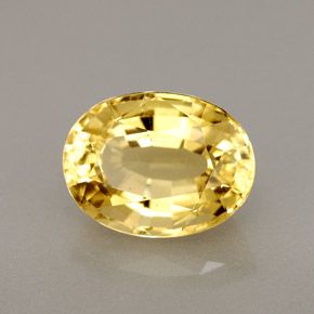 Scapolite jaune naturelle coupe ovale, 2,89 ct, VVS-VS