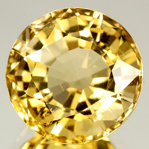 Scapolite jaune naturelle coupe roude, 3,94 ct, VS