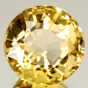 Scapolite jaune naturelle coupe roude, 3,94 ct, VS