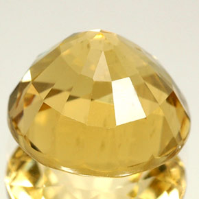 Scapolite jaune naturelle coupe roude, 3,94 ct, VS