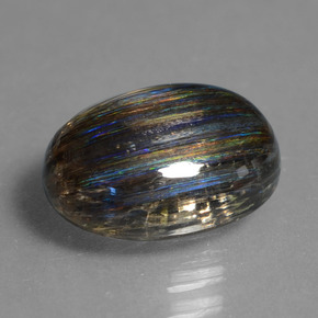 Scapolite multicolore naturelle coupe ovale, 4,07 ct, transparent