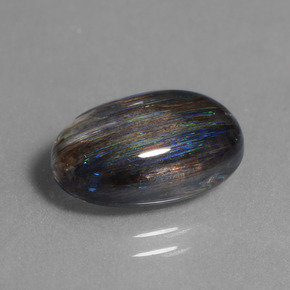 Scapolite multicolore naturelle coupe ovale, 6,32 ct, transparent