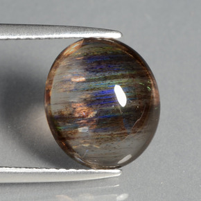 Scapolite multicolore naturelle coupe ovale, 4,21 ct, transparent