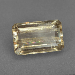 Scapolite multicolore naturelle taille émeraude, 6,56 ct, transparent