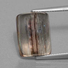 Scapolite multicolore naturelle coupe coussin, 10,40 ct, transparent