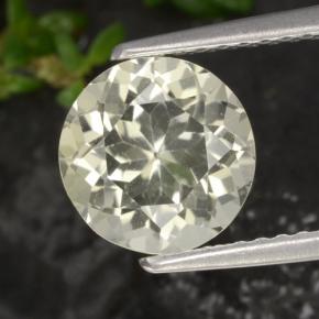 Scapolite jaune naturelle coupe roude, 1,75 ct, VVS-VS