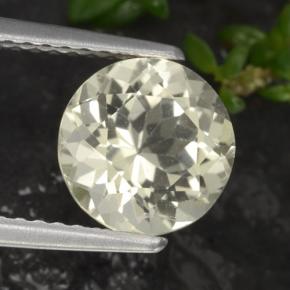 Scapolite jaune naturelle coupe roude, 1,75 ct, VVS-VS