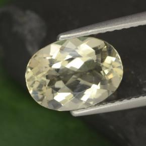 Scapolite jaune naturelle coupe ovale, 1,99 ct, VVS-VS