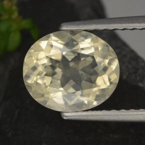 Scapolite jaune naturelle coupe ovale, 1,72 ct, VS