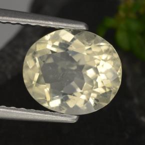 Scapolite jaune naturelle coupe ovale, 1,72 ct, VS