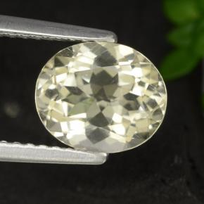 Scapolite jaune naturelle coupe ovale, 1,69 ct, VS