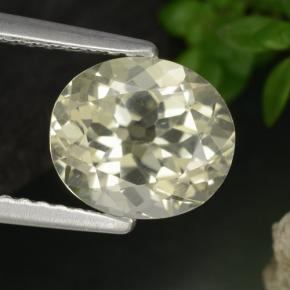 Scapolite jaune naturelle coupe ovale, 1,84 ct, VVS-VS