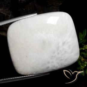Scolécite Blanc léger naturelle Coussin, 30.85 ct, Opaque