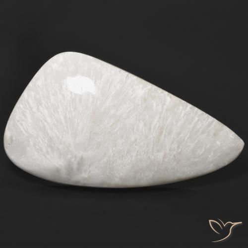 38.19ct Naturel Blanc léger Scolécite, Fantaisie, Opaque