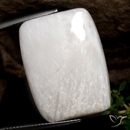 25.44ct Naturel Blanc chaud Scolécite, Coussin, Opaque