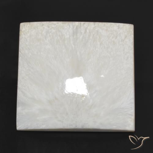 79.97ct Naturel Blanc crème Scolécite, Carré, Opaque