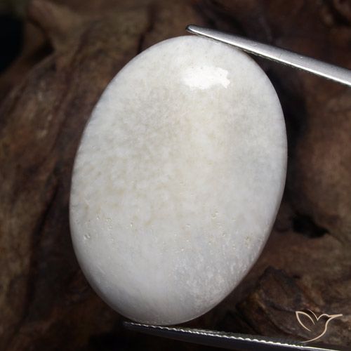 32.15ct Naturel Blanc chaud Scolécite, ovale, Opaque
