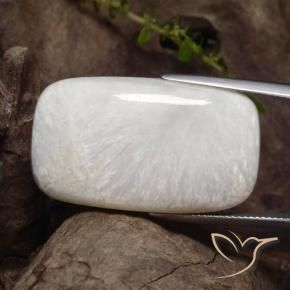 Scolécite Blanc cassé naturelle Coussin, 28.79 ct, Opaque